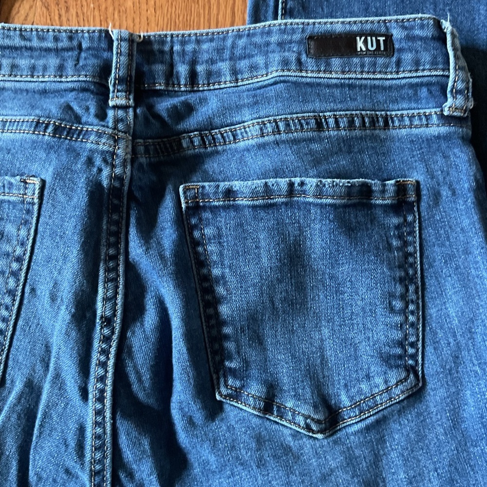 Kut from the Kloth Women's Blue Boyfriend Jeans. High size - Picture 2 of 6